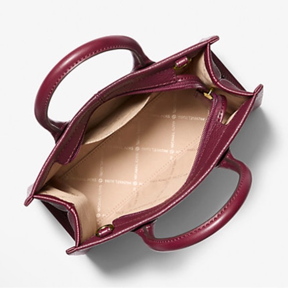 Michael Kors Mirella Small Pebbled Leather Crossbody Bag
Oxblood 
NWT - Picture 5 of 16